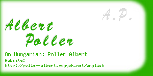 albert poller business card